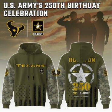 Houston Texans NFL x 250 USA Army 3D Hoodie