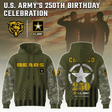Chicago Bears NFL x 250 USA Army 3D Hoodie