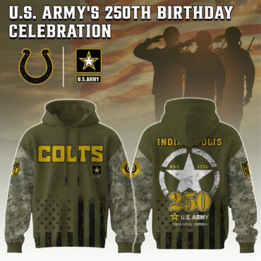 Indianapolis Colts NFL x 250 USA Army 3D Hoodie