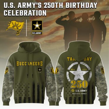 Tampa Bay Buccaneers NFL x 250 USA Army 3D Hoodie