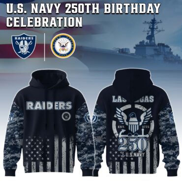 Las Vegas Raiders NFL x 250 USA Navy Army 3D Hoodie