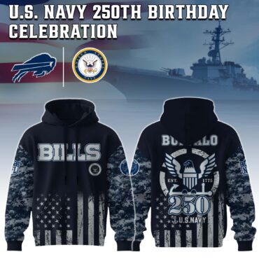 Buffalo Bills NFL x 250 USA Navy Army 3D Hoodie
