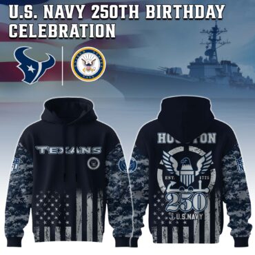 Houston Texans NFL x 250 USA Navy Army 3D Hoodie
