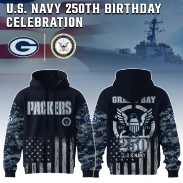 Green Bay Packers NFL x 250 USA Navy Army 3D Hoodie