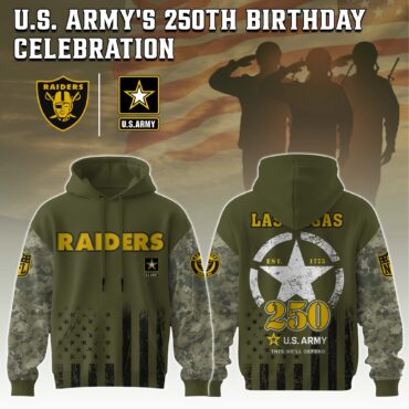 Las Vegas Raiders NFL x 250 USA Army 3D Hoodie