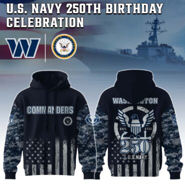 Washington Commanders NFL x 250 USA Navy Army 3D Hoodie