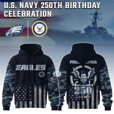 Philadelphia Eagles NFL x 250 USA Navy Army 3D Hoodie