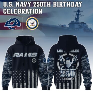 Los Angeles Rams NFL x 250 USA Navy Army 3D Hoodie