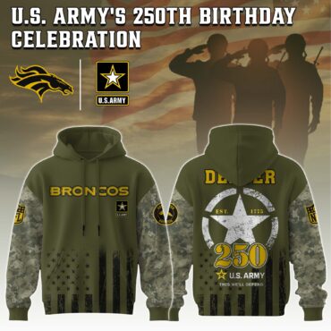 Denver Broncos NFL x 250 USA Army 3D Hoodie