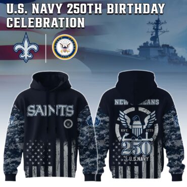 New Orleans Saints NFL x 250 USA Navy Army 3D Hoodie
