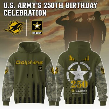 Miami Dolphins NFL x 250 USA Army 3D Hoodie