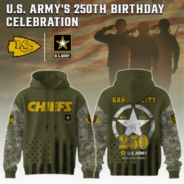 Kansas City Chiefs NFL x 250 USA Army 3D Hoodie