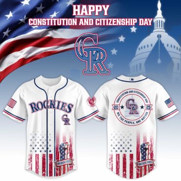Colorado Rockies MLB x USA Happy Constitution and Citizenship Day Baseball Jersey