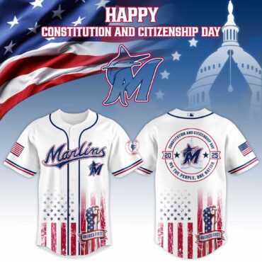 Miami Marlins MLB x USA Happy Constitution and Citizenship Day Baseball Jersey