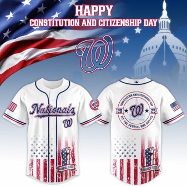 Washington Nationals MLB x USA Happy Constitution and Citizenship Day Baseball Jersey