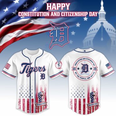 Detroit Tigers MLB x USA Happy Constitution and Citizenship Day Baseball Jersey