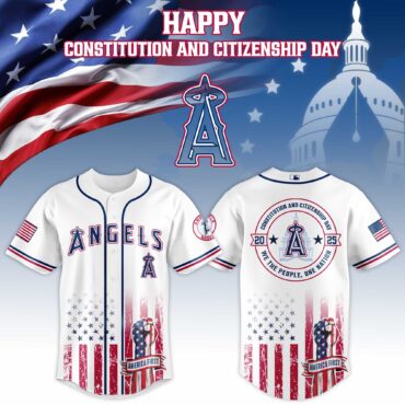 Los Angeles Angels MLB x USA Happy Constitution and Citizenship Day Baseball Jersey