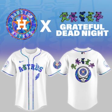 Houston Astros MLB x Grateful Dead Theme Night Game Baseball Jersey