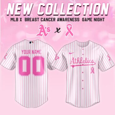 Oakland Athletics MLB x Breast Cancer Awareness Month United in Pink Baseball Jersey