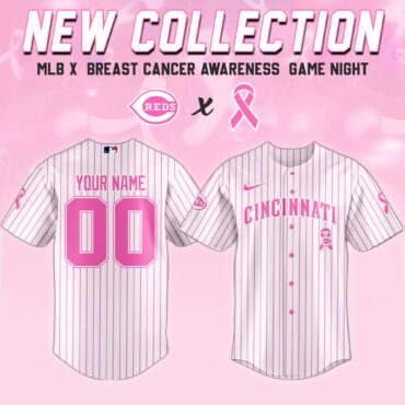Cincinnati Reds MLB x Breast Cancer Awareness Month United in Pink Baseball Jersey