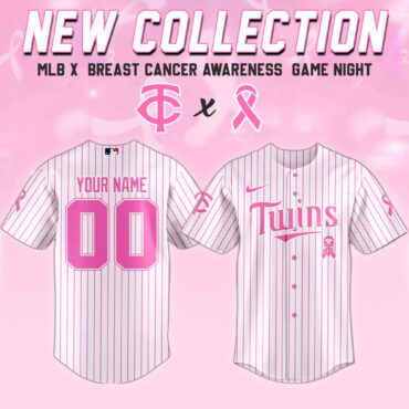 Minnesota Twins MLB x Breast Cancer Awareness Month United in Pink Baseball Jersey