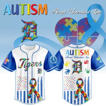 Detroit Tigers MLB x Autism Awareness Month Baseball Jersey