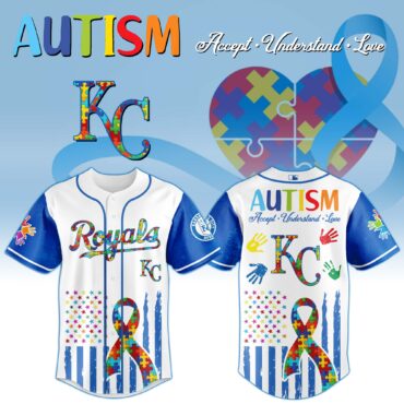 Kansas City Royals MLB x Autism Awareness Month Baseball Jersey