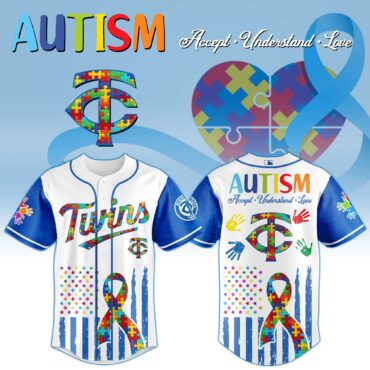 Minnesota Twins MLB x Autism Awareness Month Baseball Jersey