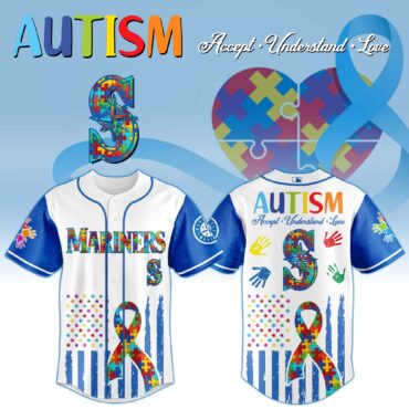 Seattle Mariners MLB x Autism Awareness Month Baseball Jersey