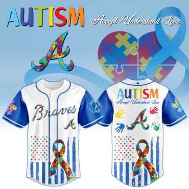 Atlanta Braves MLB x Autism Awareness Month Baseball Jersey