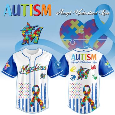 Miami Marlins MLB x Autism Awareness Month Baseball Jersey