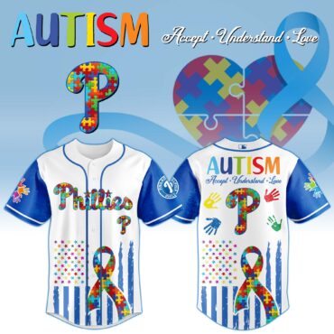 Philadelphia Phillies MLB x Autism Awareness Month Baseball Jersey
