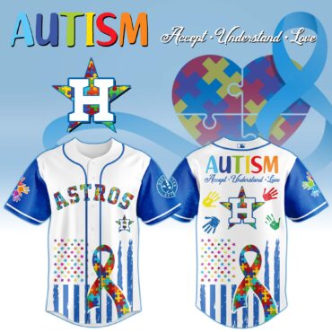 Houston Astros MLB x Autism Awareness Month Baseball Jersey