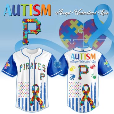 Pittsburgh Pirates MLB x Autism Awareness Month Baseball Jersey