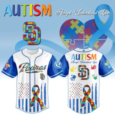 San Diego Padres MLB x Autism Awareness Month Baseball Jersey
