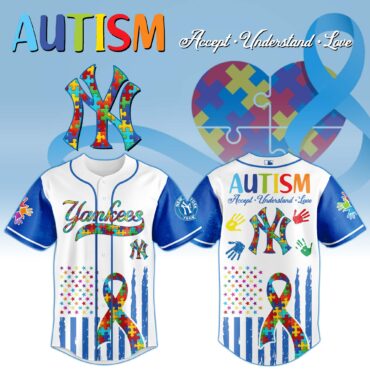 New York Yankees MLB x Autism Awareness Month Baseball Jersey