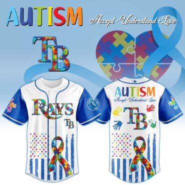 Tampa Bay Rays MLB x Autism Awareness Month Baseball Jersey