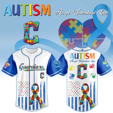 Cleveland Guardians MLB x Autism Awareness Month Baseball Jersey