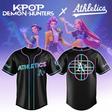 Oakland Athletics MLB x KPop Demon Hunters HUNTRX Baseball Jersey