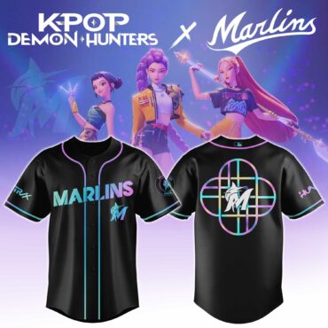 Miami Marlins MLB x KPop Demon Hunters HUNTRX Baseball Jersey