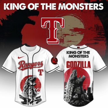 Texas Rangers MLB x Godzilla King of the Monsters Baseball Jersey