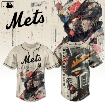 New York Mets MLB x Gundam Robot Japan Baseball Jersey