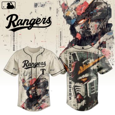 Texas Rangers MLB x Gundam Robot Japan Baseball Jersey