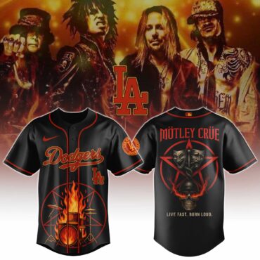 Los Angeles Dodgers MLB x Motley Crue Collection 1 Baseball Jersey