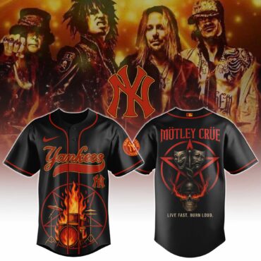 New York Yankees MLB x Motley Crue Collection 1 Baseball Jersey