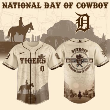 Detroit Tigers MLB x National Day Of Cowboy Baseball Jersey