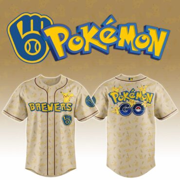Milwaukee Brewers MLB x Pokemon Go Baseball Jersey