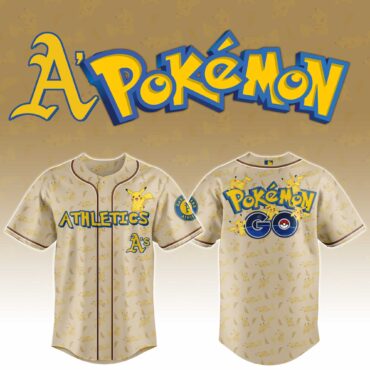 Oakland Athletics MLB x Pokemon Go Baseball Jersey