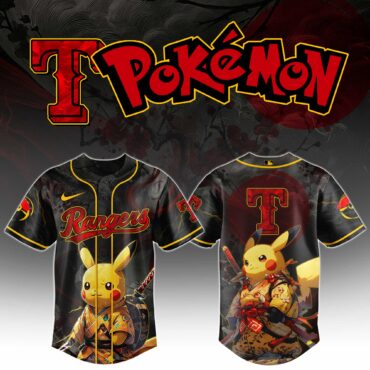 All Team MLB x Pokemon Ronin Pikachu Baseball Jersey