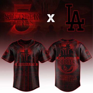 Los Angeles Dodgers MLB x Stranger Things 5 Baseball Jersey